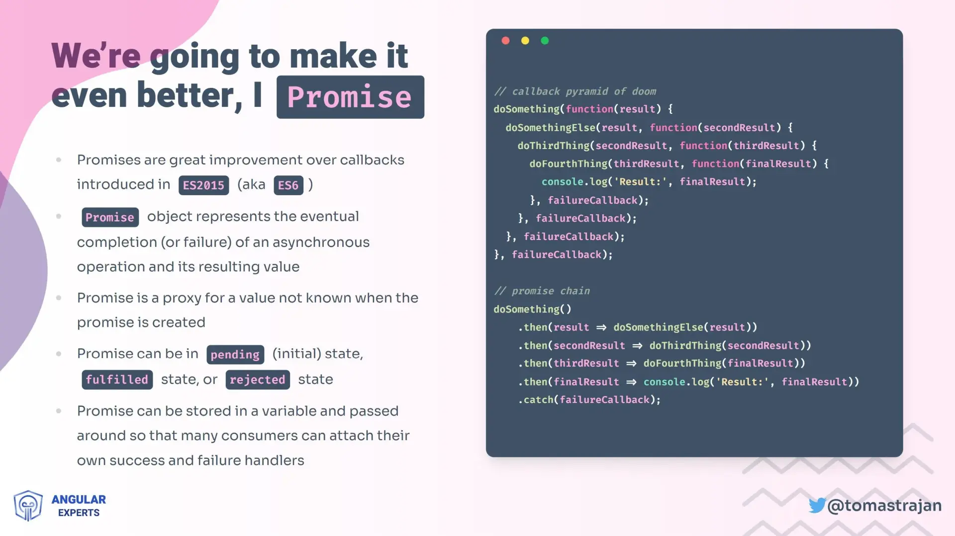 Workshop slides example - callbacks and promises