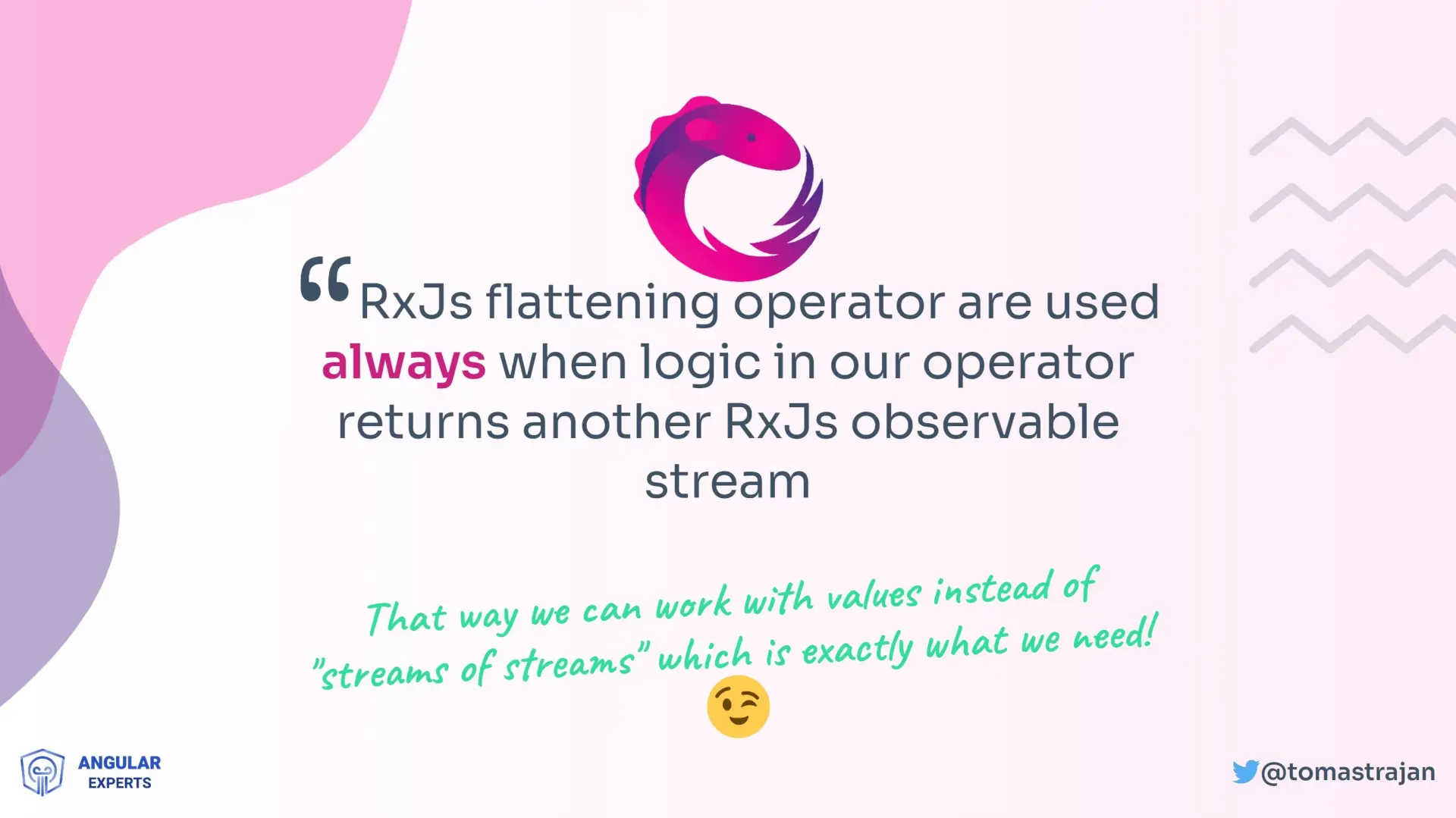 Workshop slides example - flattening operators